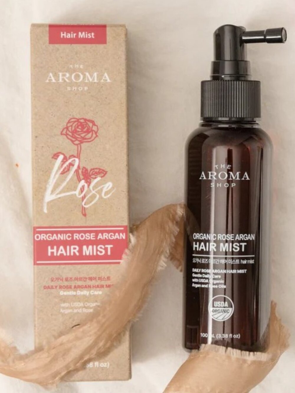 The Aroma Shop Organic Rose Argan Hair Mist for All Hair New